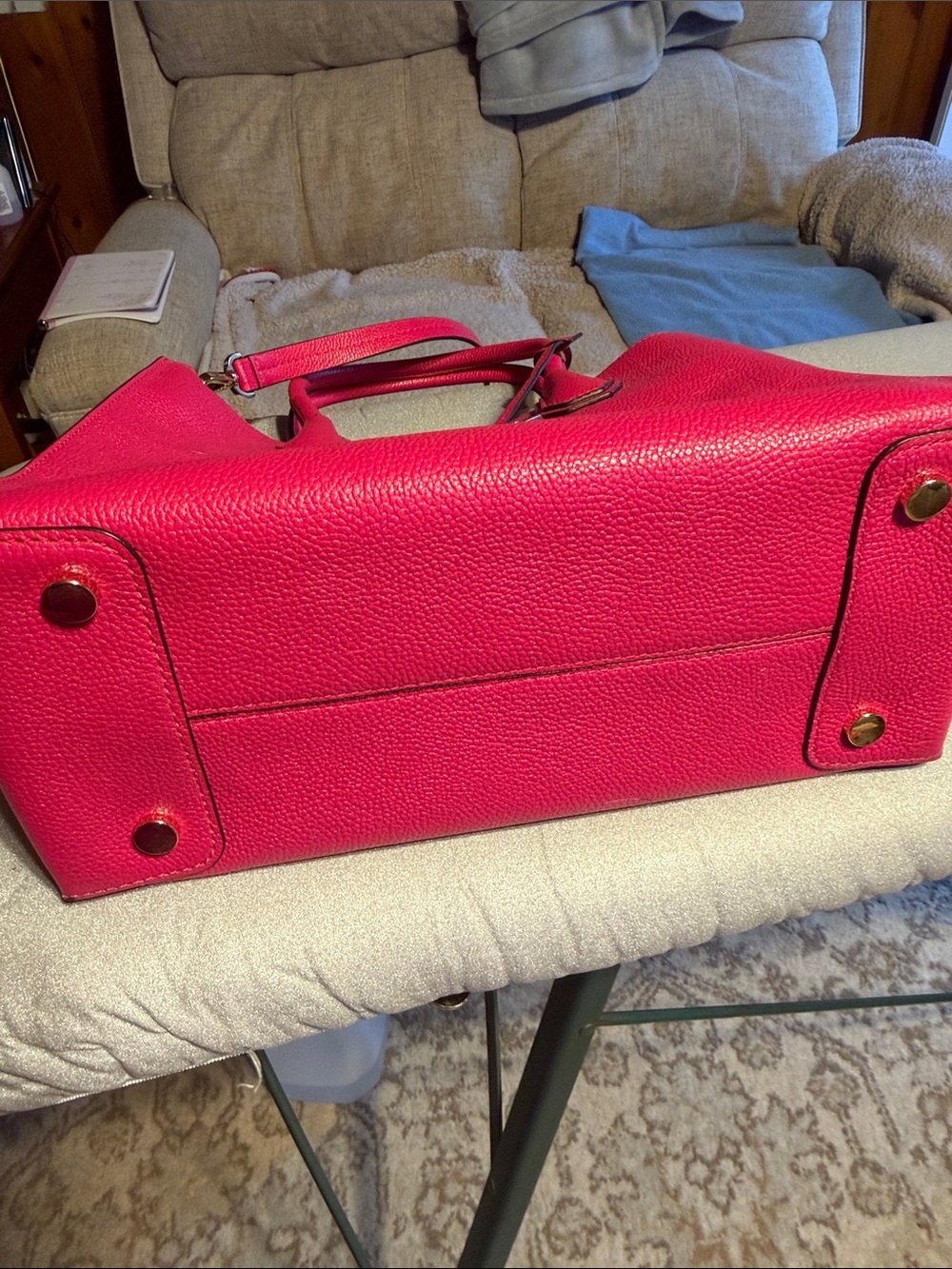 Michael Kors Hot Pink Leather Tote with Matching Wallet - Picture 3 of 15